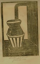 Minidoka woodblock print